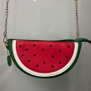 Novelty Kitsch Watermelon Slice Crossbody Bag